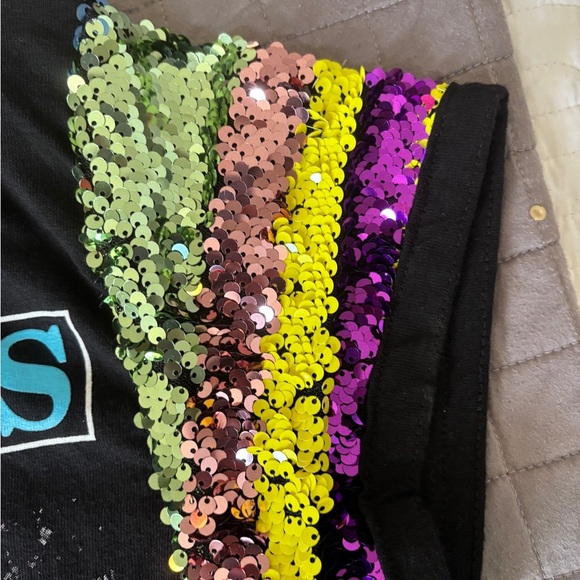 Sojara Beatles vintage Black abbey road tee with Sequin sleeves never w orig 175 - Picture 4 of 7